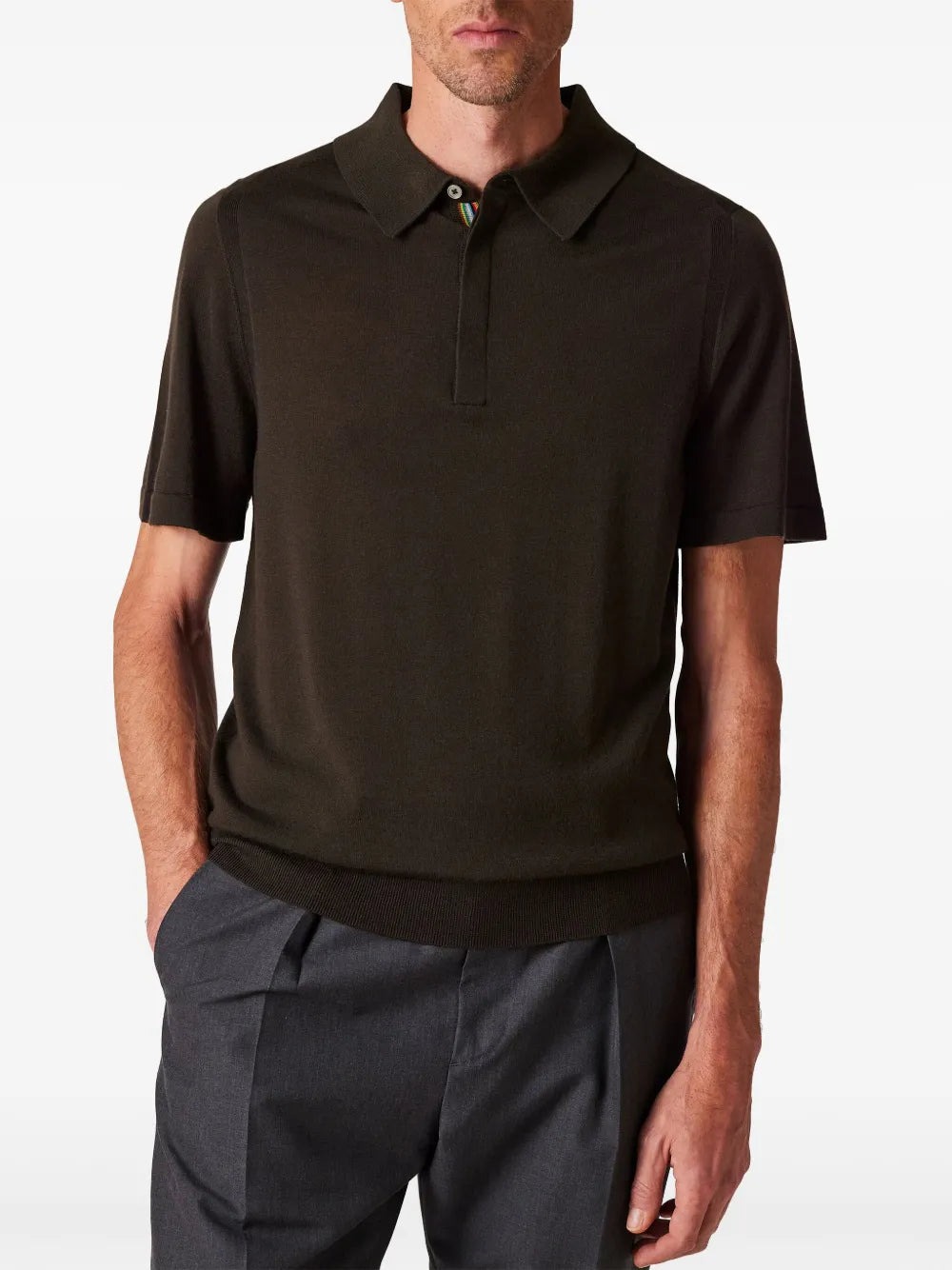 merino-wool polo shirt