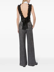 wide-leg tailored trousers