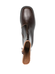 square-toe ankle boots