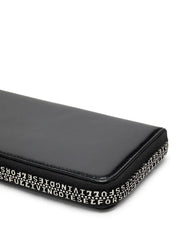 logo-lettering leather wallet