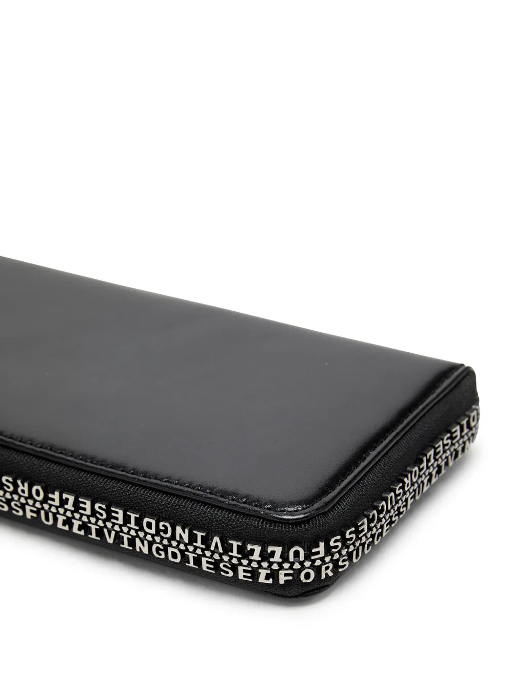 logo-lettering leather wallet