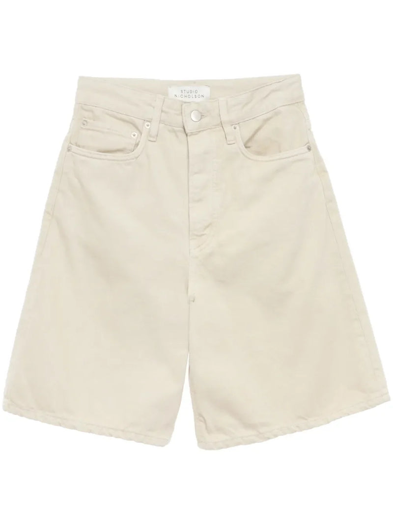 logo-patch cotton-blend shorts