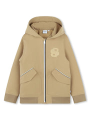 logo-embroidered zip-up Hoodie