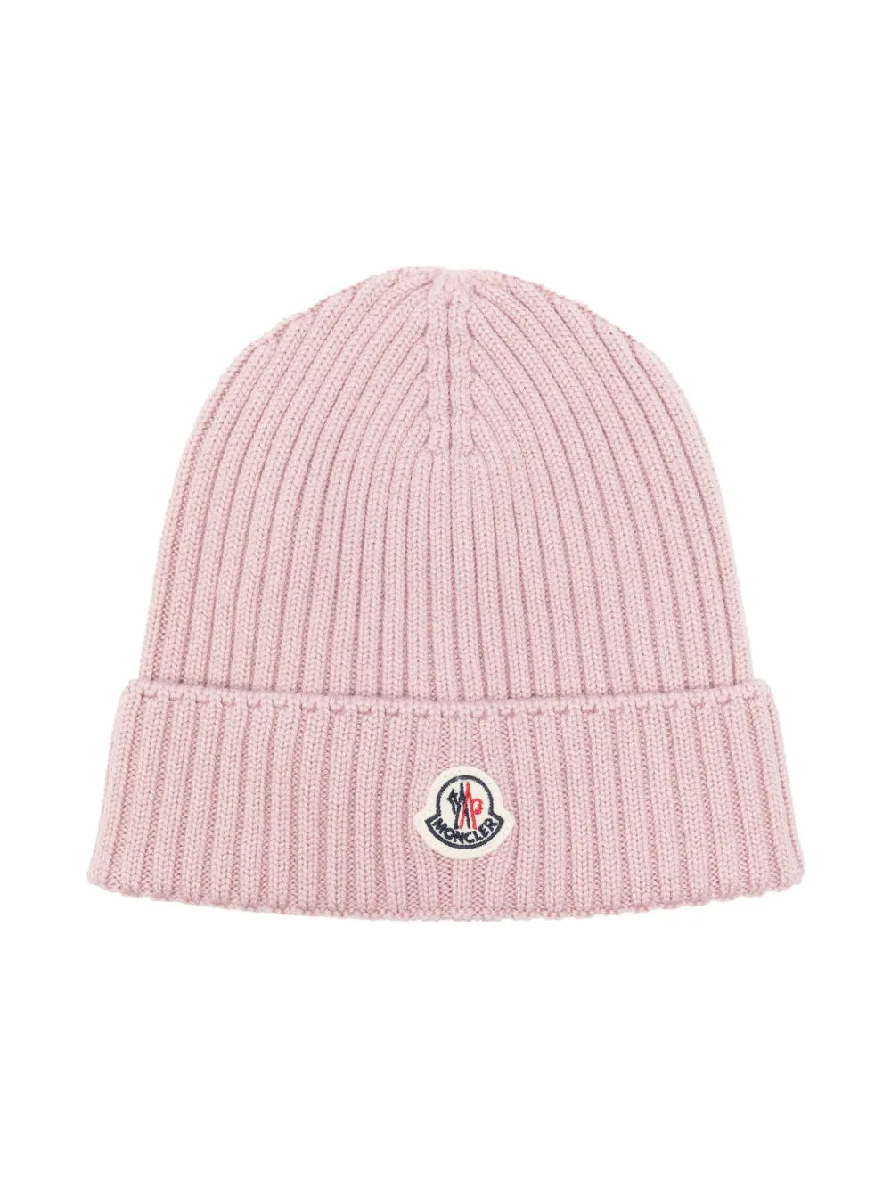 logo-patch ribbed beanie