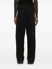 drawstring wide-leg jeans