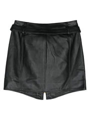 leather mini skirt