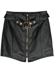leather mini skirt