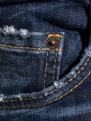 logo-patch cotton jeans