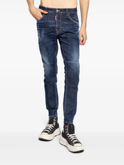 logo-patch cotton jeans