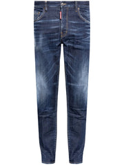 logo-patch cotton jeans