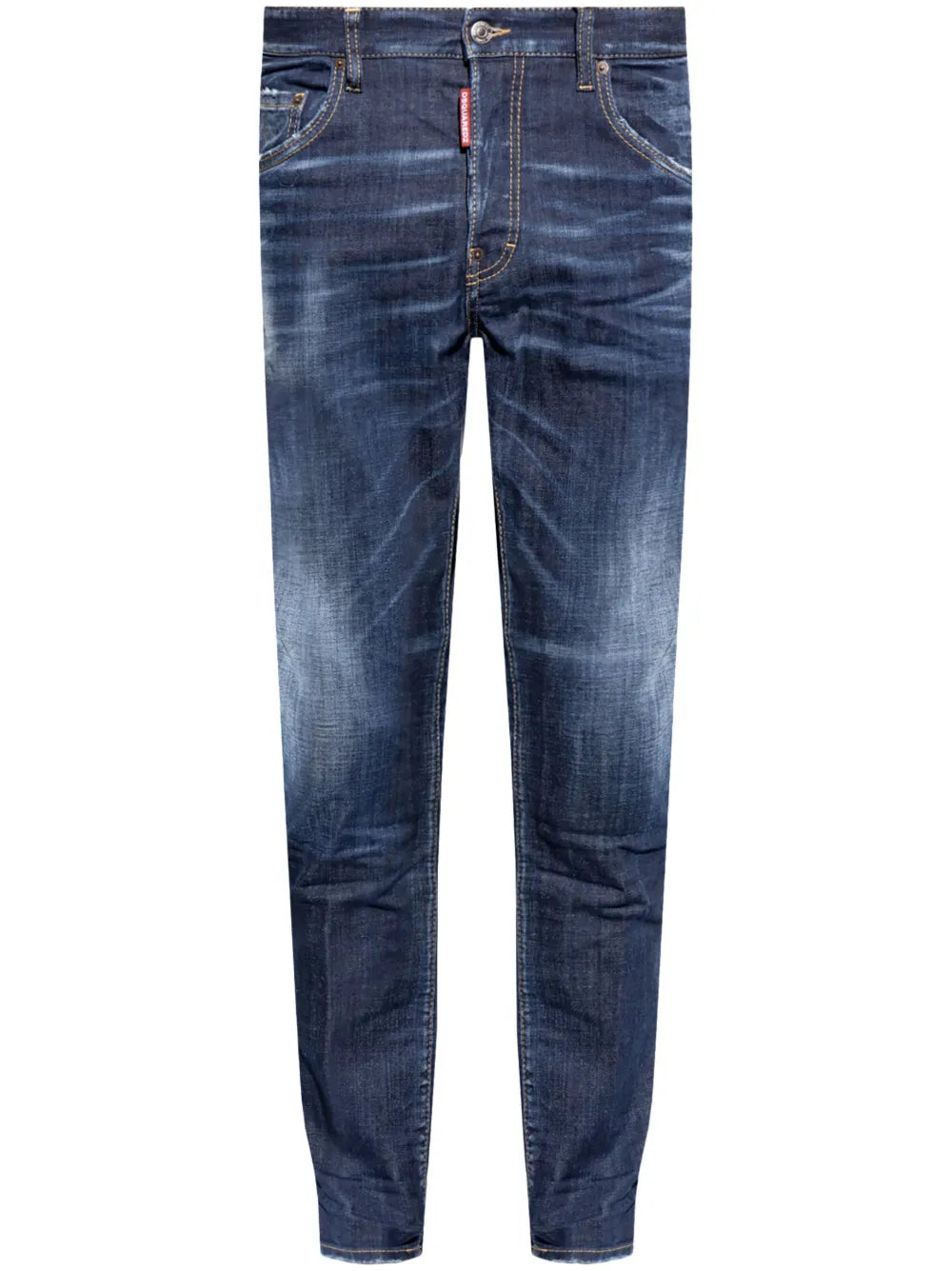 logo-patch cotton jeans