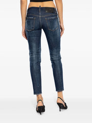 logo-patch cotton jeans