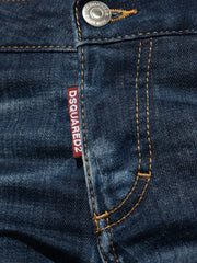 logo-patch cotton jeans