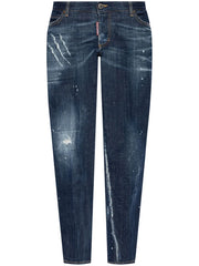 logo-patch cotton jeans