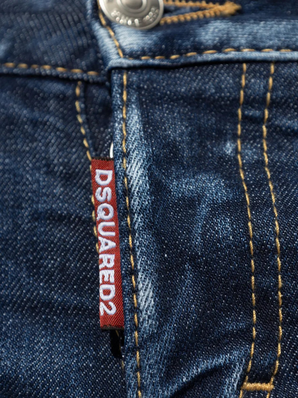 logo-patch cotton jeans