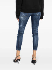 logo-patch cotton jeans