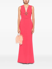 V-neck long dress