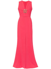 V-neck long dress