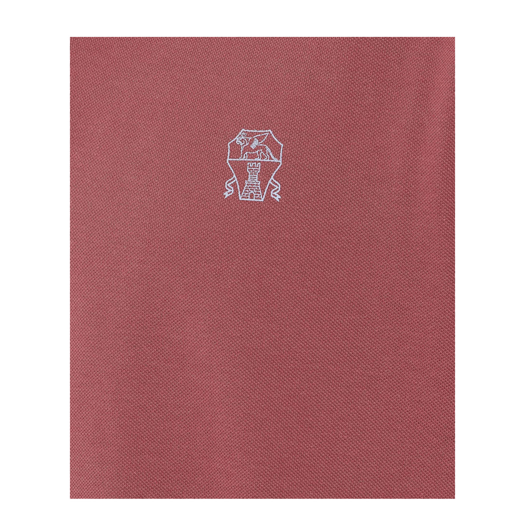 Printed Logo Cotton Polo Shirt - Red