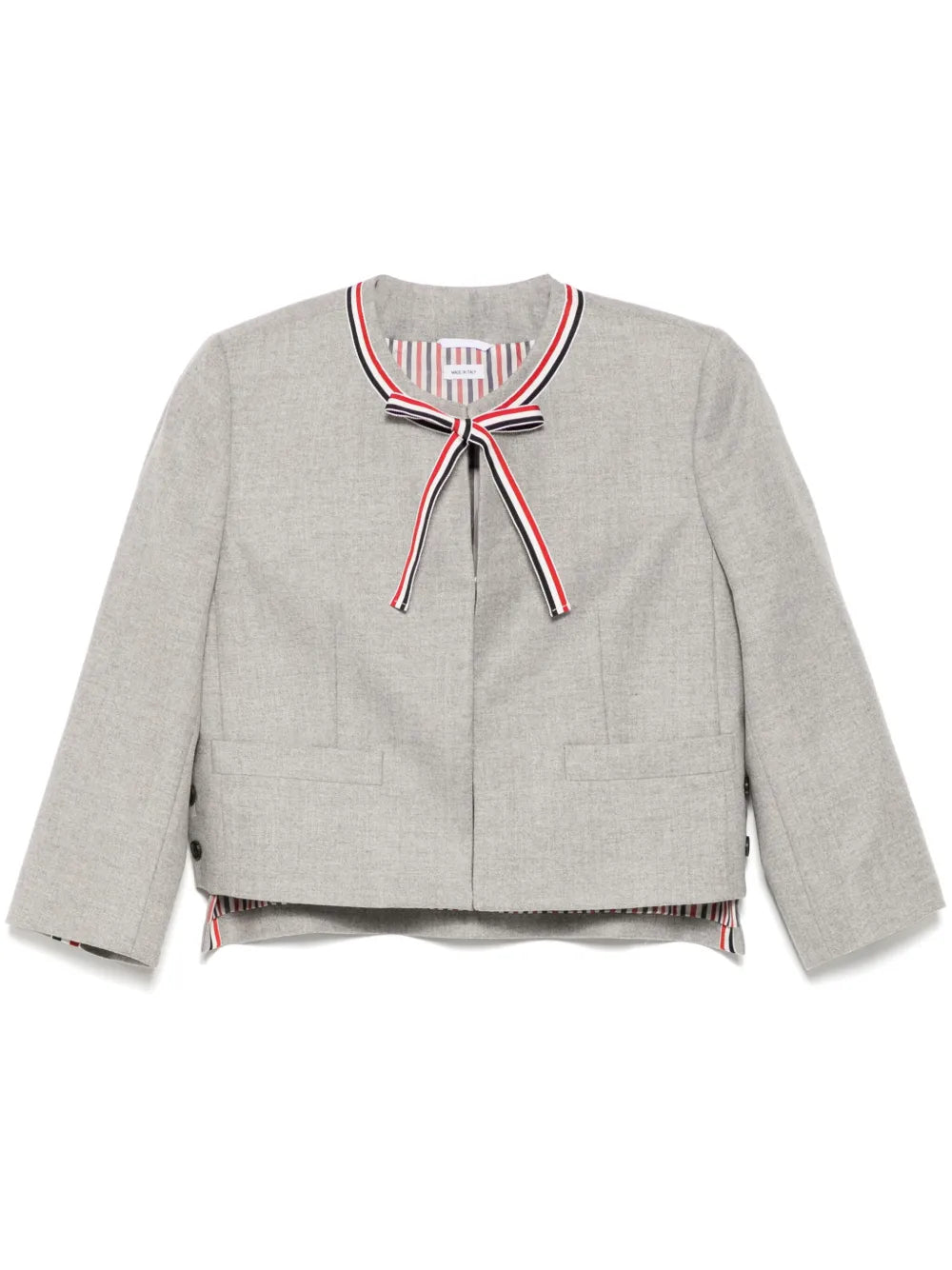 flannel cropped jacket