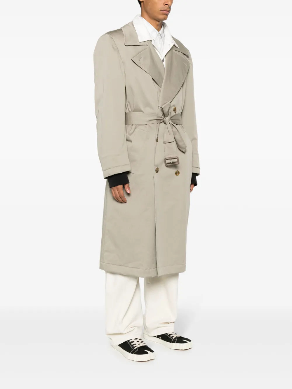 belted double-breasted coat