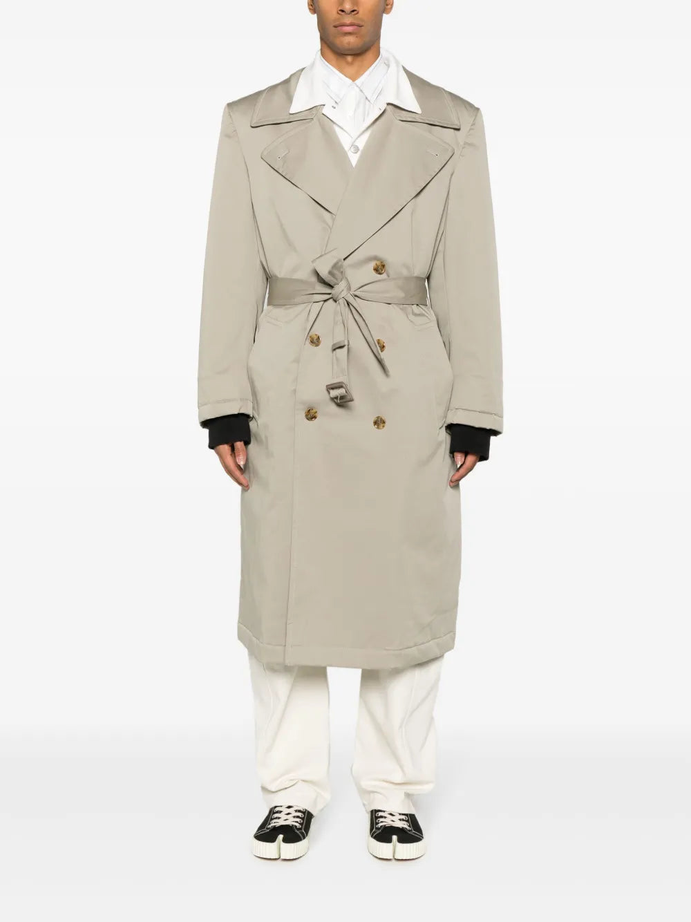 belted double-breasted coat
