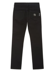 logo-patch five-pocket straight-leg jeans