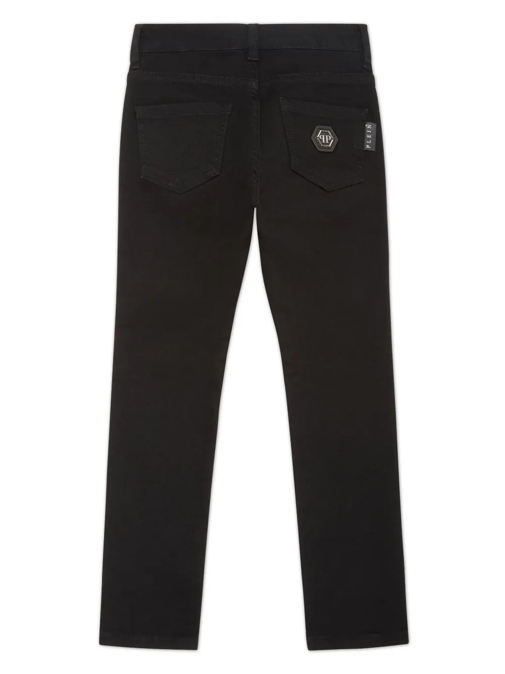 logo-patch five-pocket straight-leg jeans