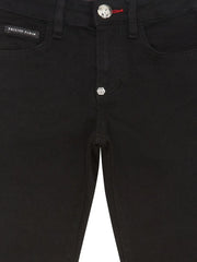 logo-patch five-pocket straight-leg jeans