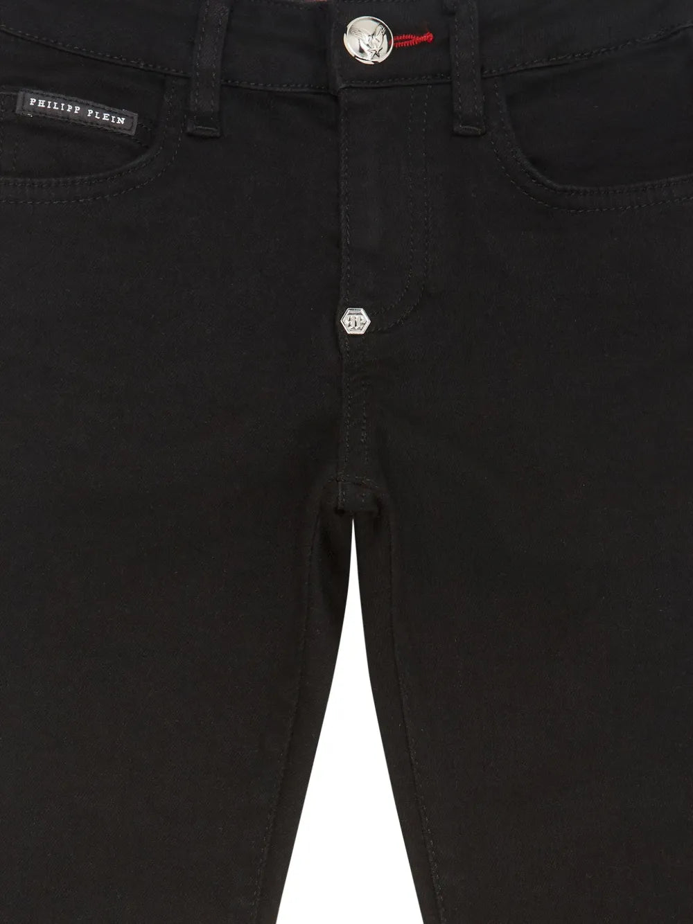 logo-patch five-pocket straight-leg jeans