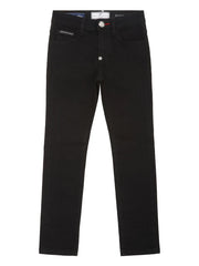 logo-patch five-pocket straight-leg jeans