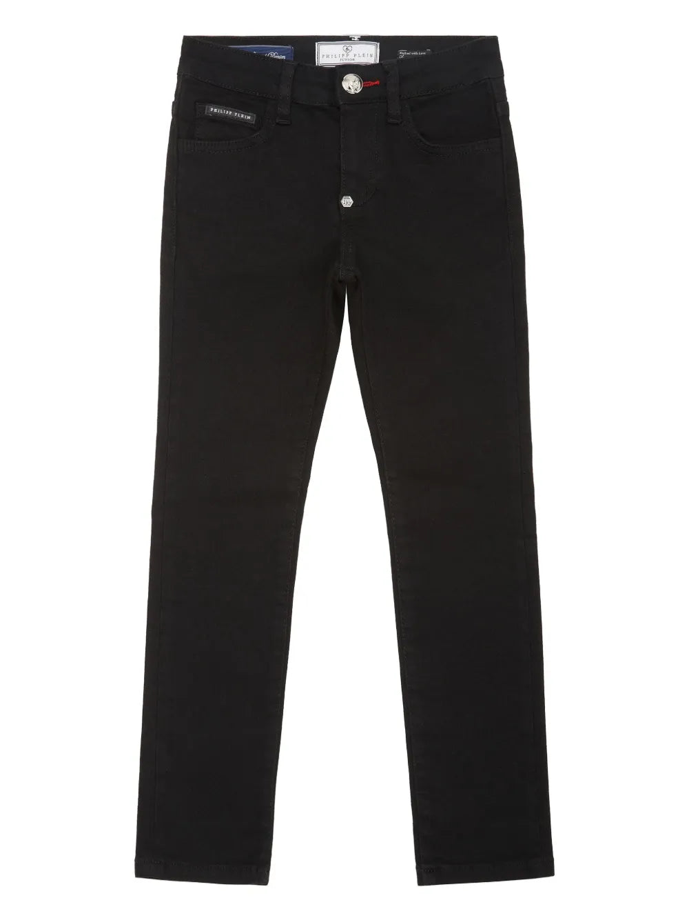 logo-patch five-pocket straight-leg jeans