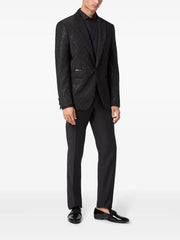 monogram-pattern blazer
