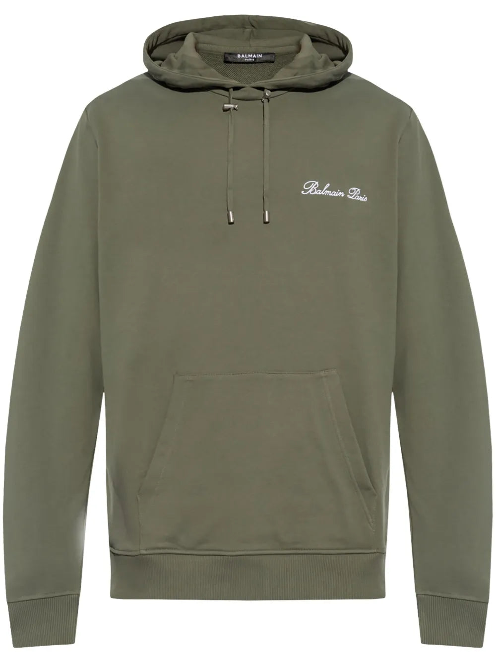 Logo Embroidered Drawstring Hoodie