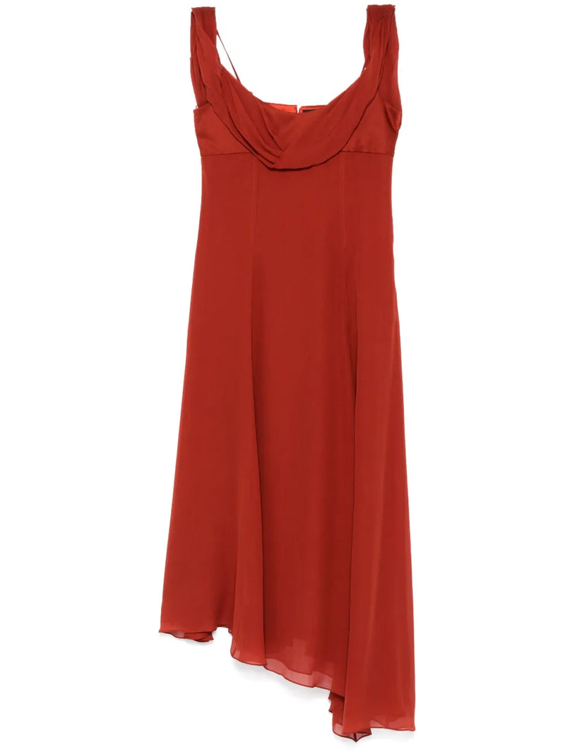 draped midi dress