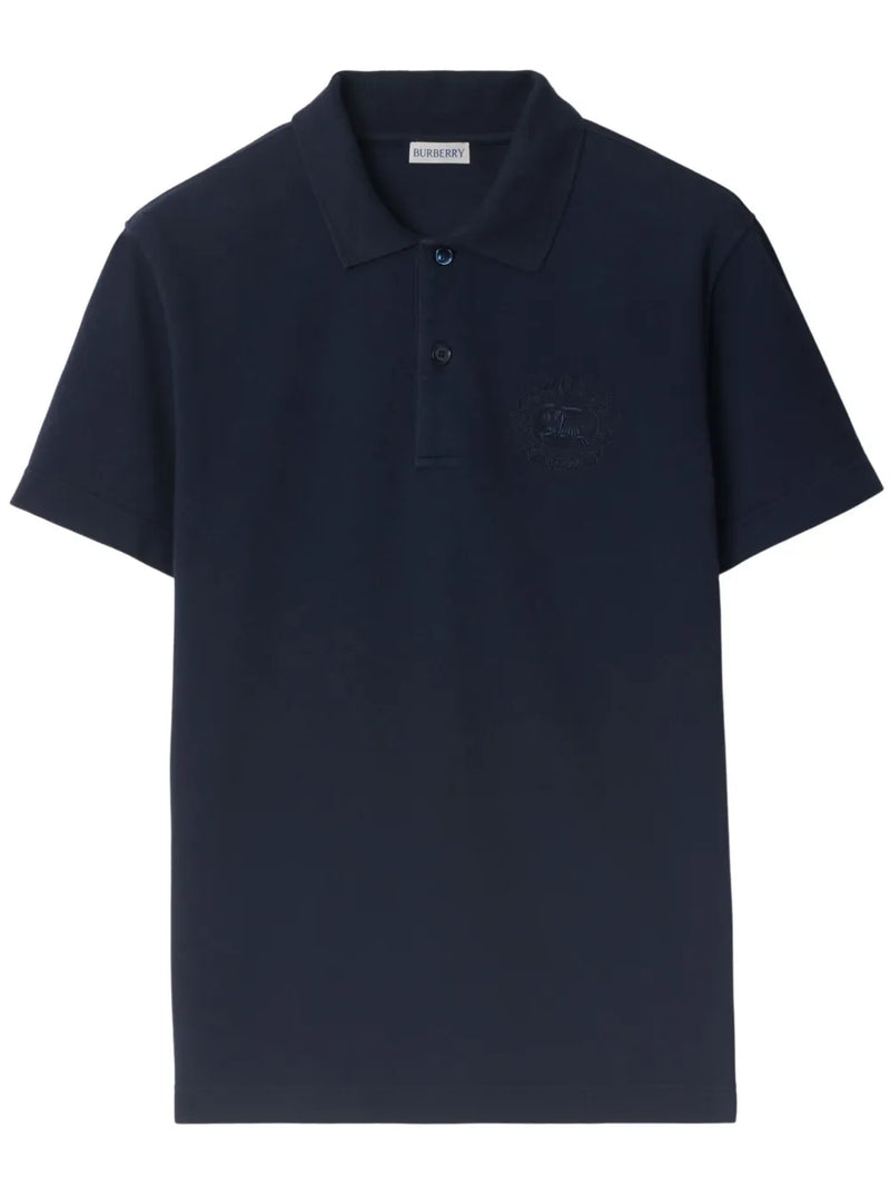 EDK-embroidered cotton polo shirt