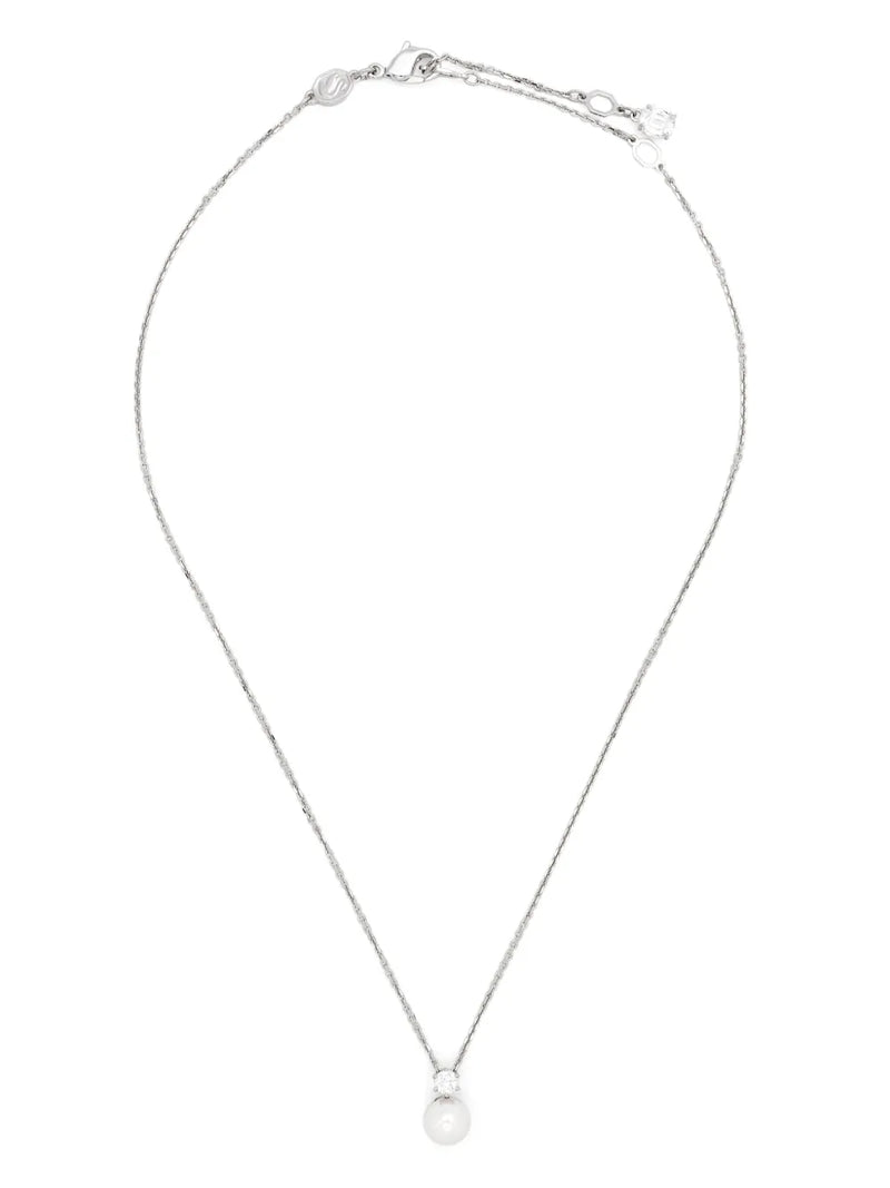 Matrix pearl-pendant necklace