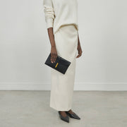 DeMellier The Tokyo Clutch burgundy smooth