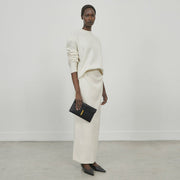 DeMellier The Tokyo Clutch burgundy smooth