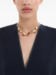 pearl-embellished necklace