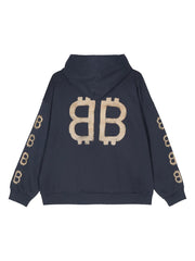 Crypto logo-print distressed Hoodie