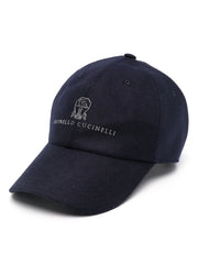 logo-embroidered flannel cap