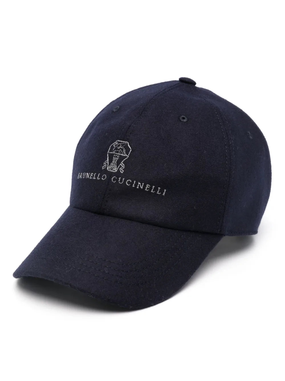 logo-embroidered flannel cap