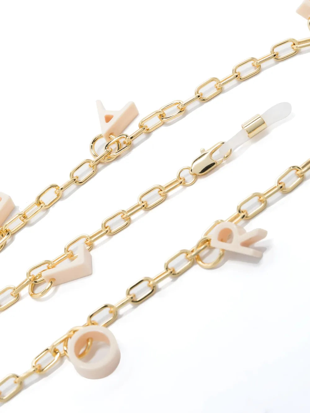 letter-charms sunglasses chain