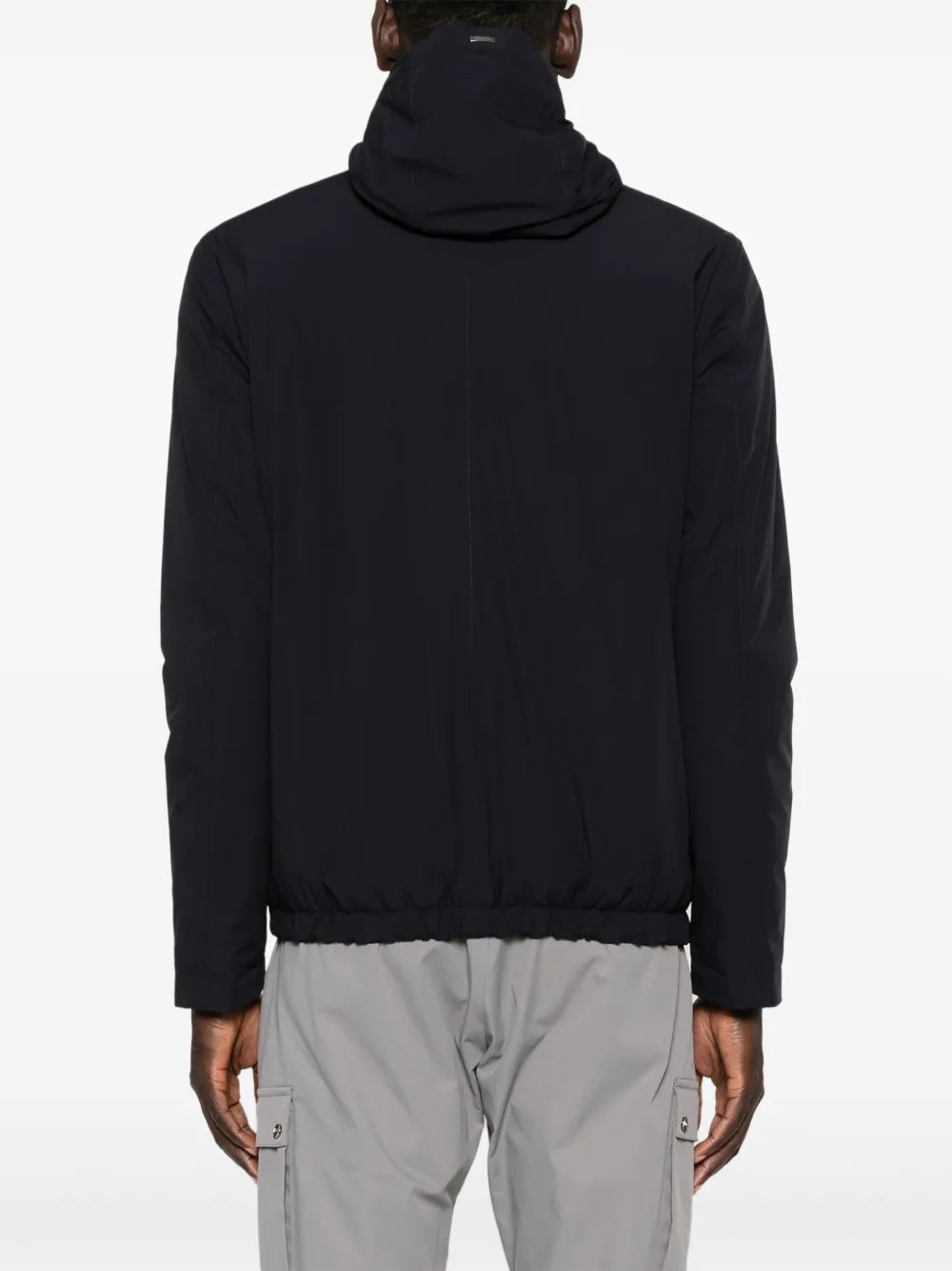 zip-up hooded jacket