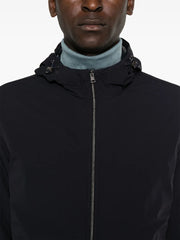 zip-up hooded jacket