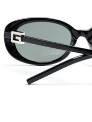 G-motif oval-frame sunglasses