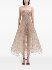 Crystal Embroidered cord gown