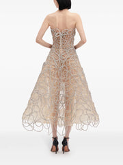 Crystal Embroidered cord gown
