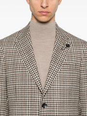 brooch-detail blazer